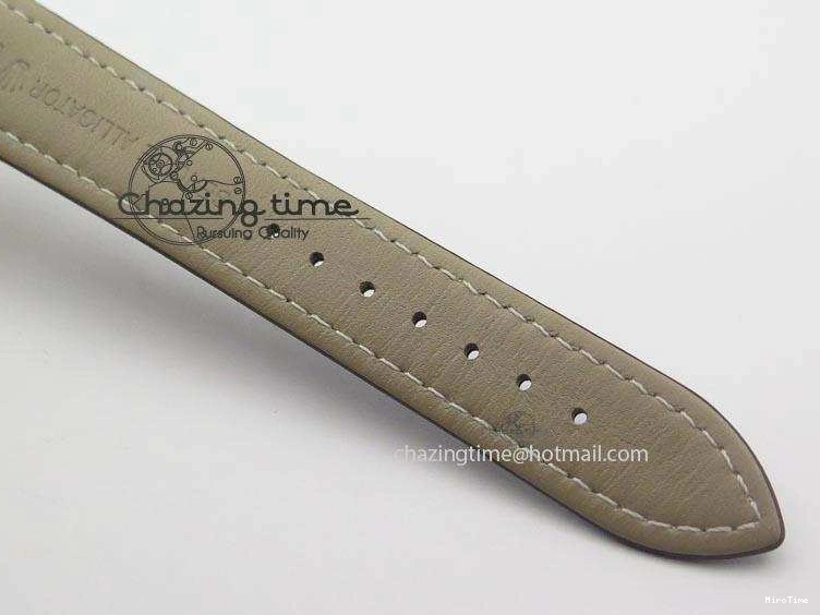 MiroTime 0505 Thermal Cellini Date YG Gold Sticks Dial On Brown Leather Strap A 3885